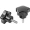 Kipp Five lobe grips with external thread, inch K1298.32A2X20 - alternate 1
